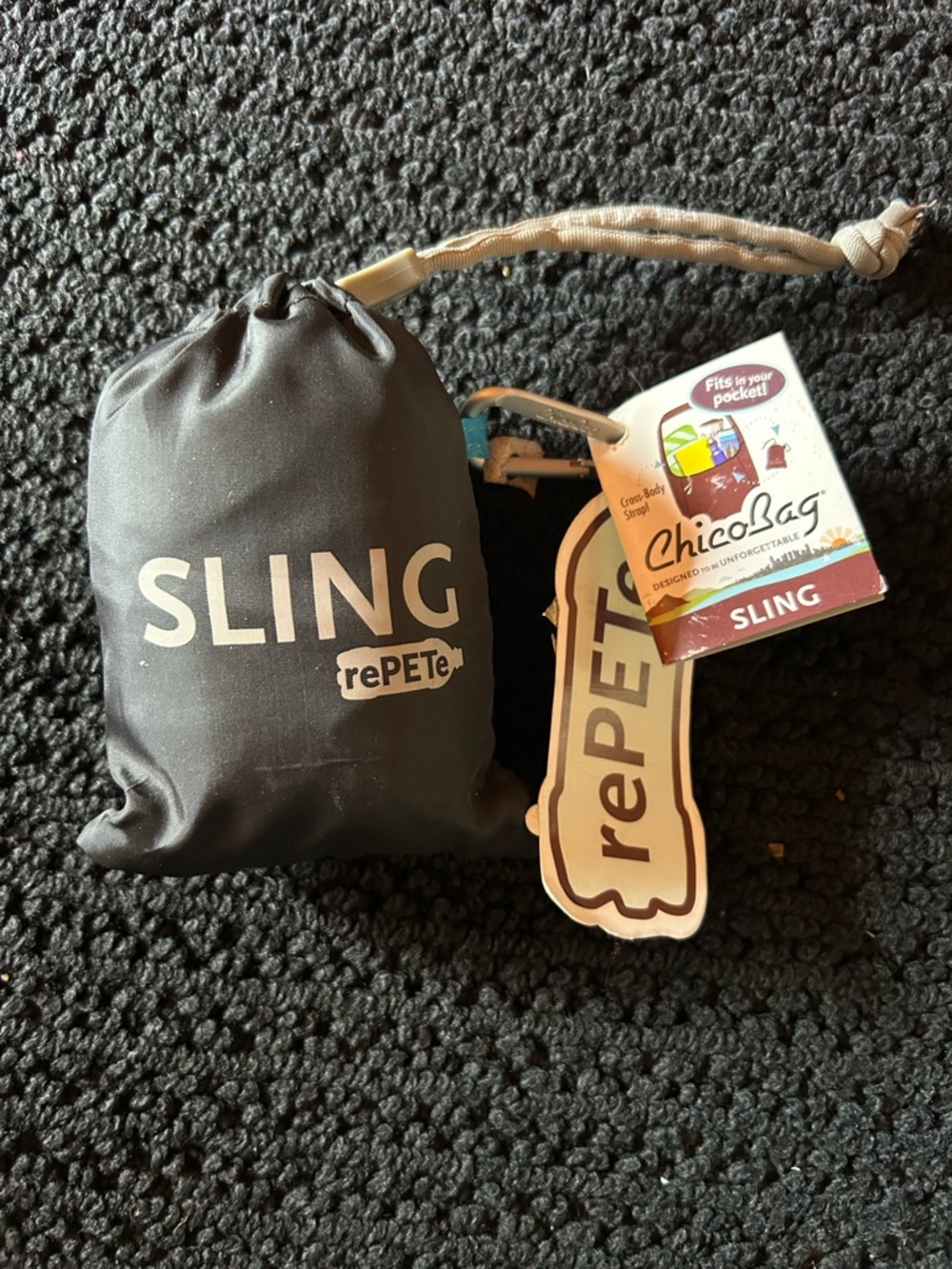 ChicoBag Sling - Black Compact Reusable Bag